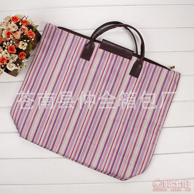 【仲全定制牛津布折疊購(gòu)物袋創(chuàng)意手提防水條紋購(gòu)物袋來(lái)圖定做加工ZQ0823450*380*120mm*mm】蒼南縣仲全箱包廠 - 產(chǎn)品庫(kù)