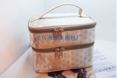 【化妝包 正品霧花大容量雙層防水 化妝包 收納包廠家生產(chǎn)批發(fā)】?jī)r(jià)格,廠家,圖片,化妝包、化妝箱,義烏市軍美箱包廠-